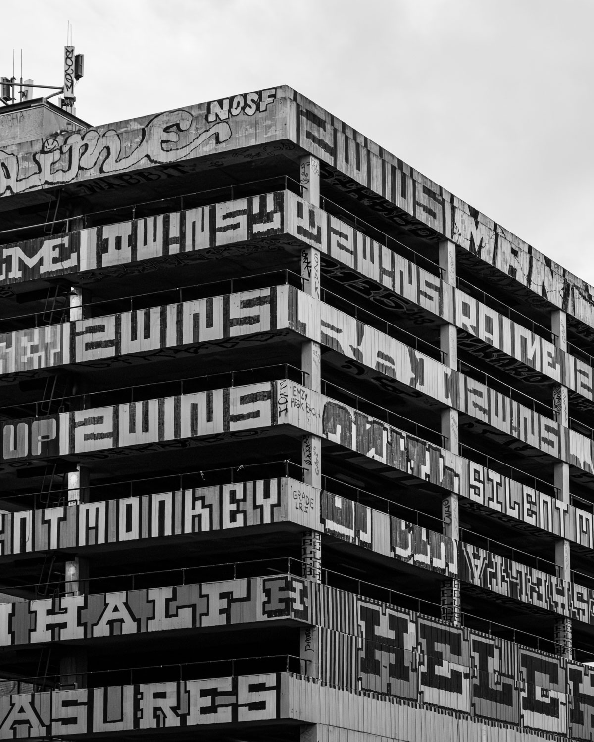 London UK modern minimal street skyline blackandwhite