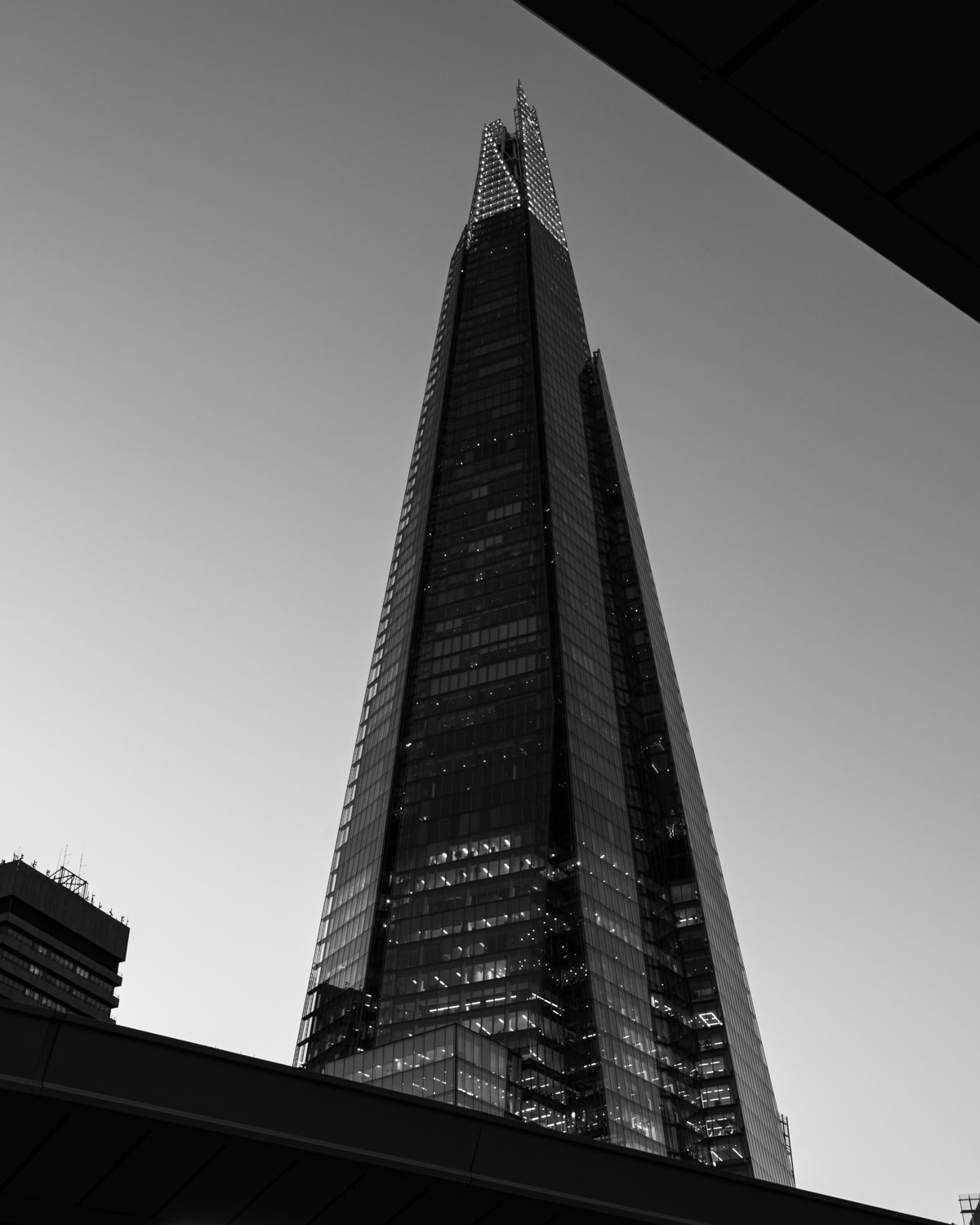 London UK modern minimal street skyline blackandwhite